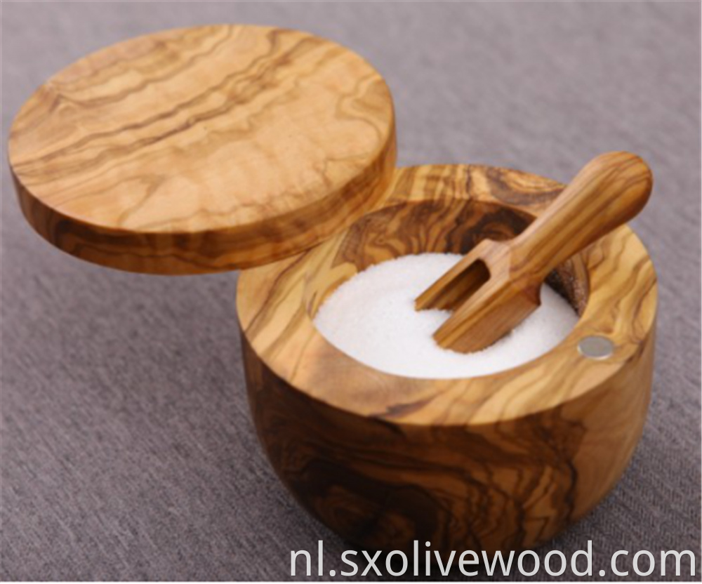 Olive Wood Salt Keeper